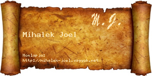 Mihalek Joel névjegykártya